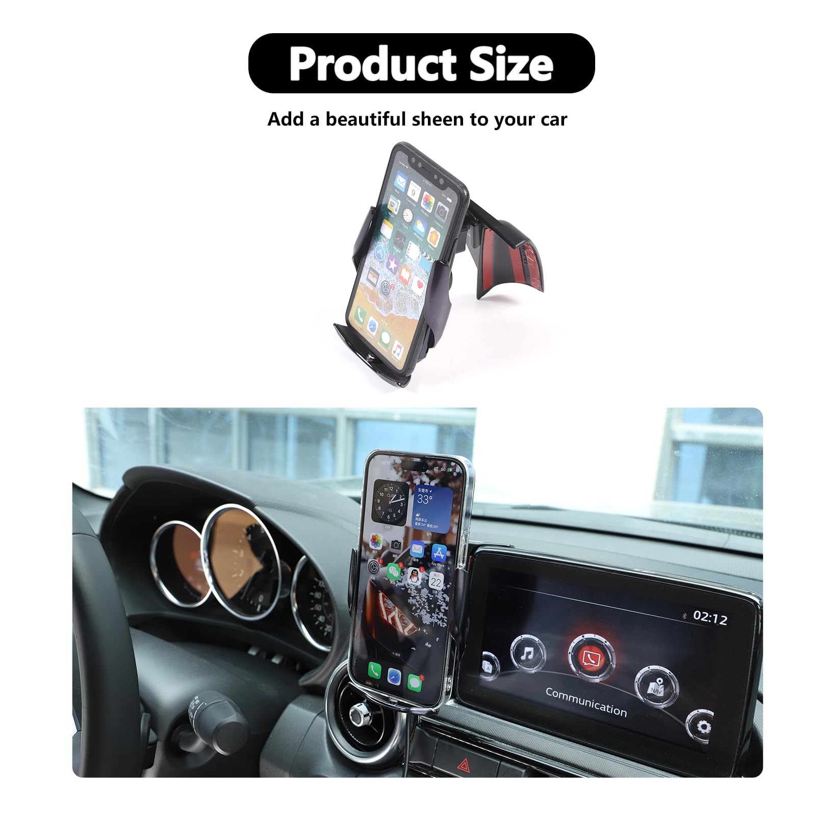 HAPPYHORSE Car Phone Holder Compatible with Mazda MX-5 2016-2023 car Center Console Aluminum Alloy Special Mobile Phone Bracket Accessories (Type D)