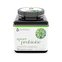Spore Probiotic for Digestive Health, Gluten Free, Dairy Free, Soy Free Probiotics for Women and Men, No Refrigeration Required, 60 Capsules