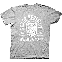 Ripple Junction Attack on Titan Men's Short Sleeve T-Shirt Scout Regiment Special Operations Squad Levi Officially Licensed