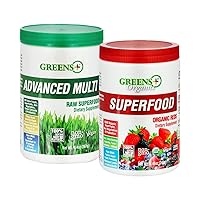 Greens+ Advanced Multi Raw Superfood Powder Organic Reds Superfood Powder, Healthy Organic Blend for Morning Vitality, Nutrition, Vibrant Health, Dietary Supplement, Vitamins, Minerals, V