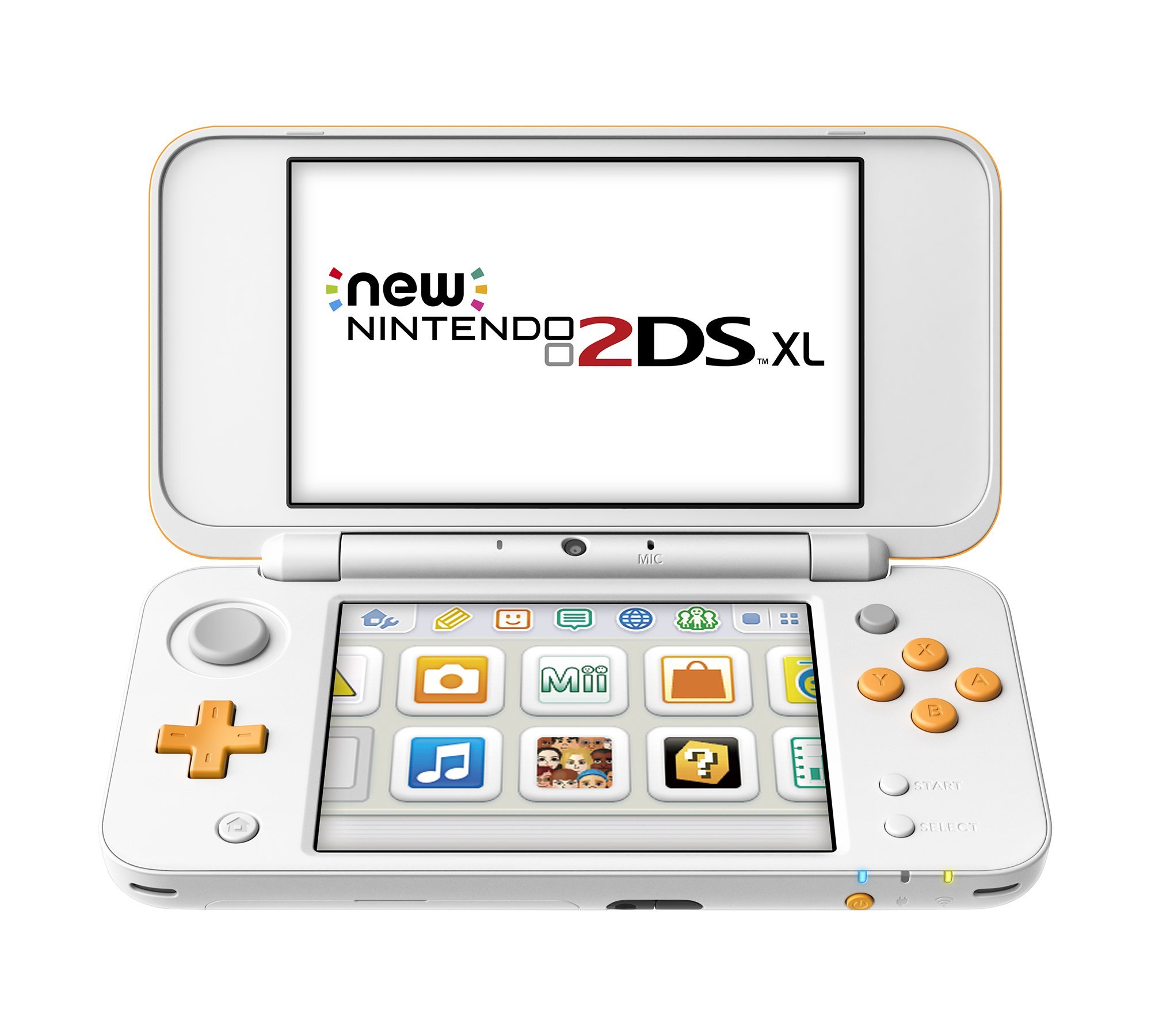 Nintendo New 2DS XL - White + Orange (Renewed)