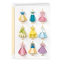 Hallmark Signature Blank Card (Disney Princess Dresses)