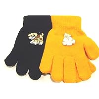 Set of Two Pairs One Size Magic Gloves for Infants Toddlers Ages 1-4 Years