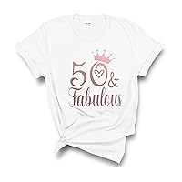 50 and Fabulous Birthday T-Shirt, 50 and Fabulous Shirt, 50th Birthday Gift for Women and Men