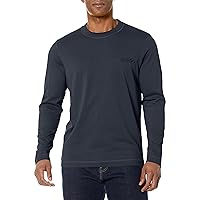 BOSS Men's Peached Jersey Long Sleeve Crewneck Shirt