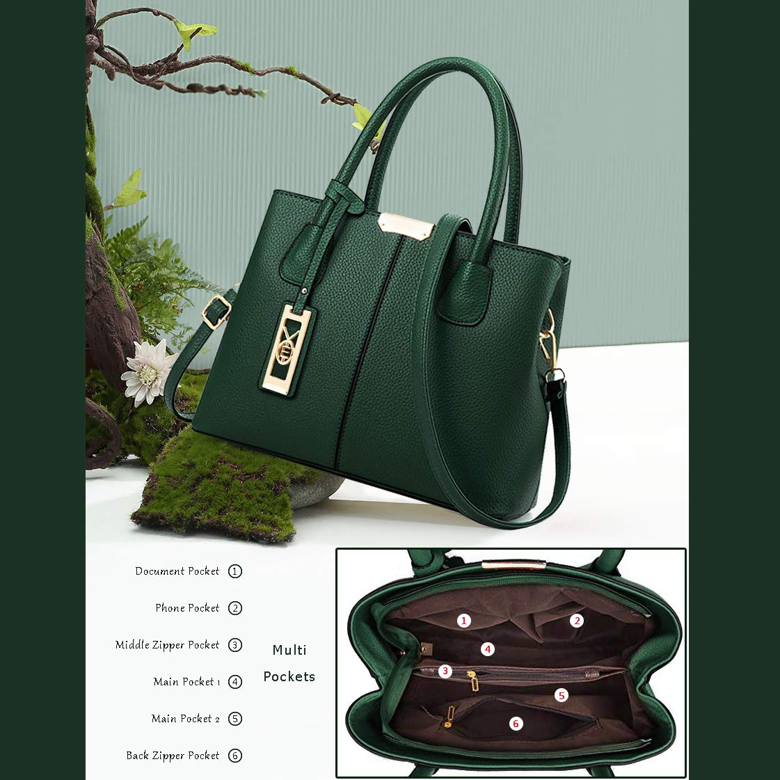  COCIFER Women Top Handle Satchel Handbags Shoulder Bag