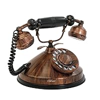 A Handmade Home Decor Antique Copper Antique Rotary Dial Telephone - Non-Functional Decorative Vintage Replica for Home VintiquE