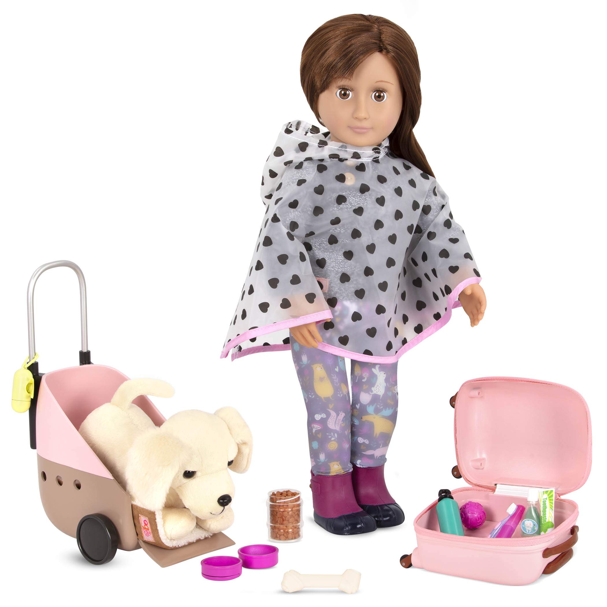 Our Generation- Passenger Pets- Playset, Accessory Set for 18-inch Dolls and Their Pets- Suitable for Ages 3+