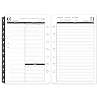 2024 Planner Refills – Jan.2024 - Dec.2024, Two Pages Per Day Daily ＆ Monthly Planner, 5.5