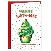 Christmas Birthday Cards Merry Christmas Cards Happy Birthday Gifts Cards with Envelope Christmas Birthday Greeting Card for Women Men Friends Kids Baby Daughter Son