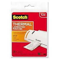 Scotch TP590220 Index Card Size Thermal Laminating Pouches, 5 mil, 5 3/8 x 3 3/4, 20/Pack