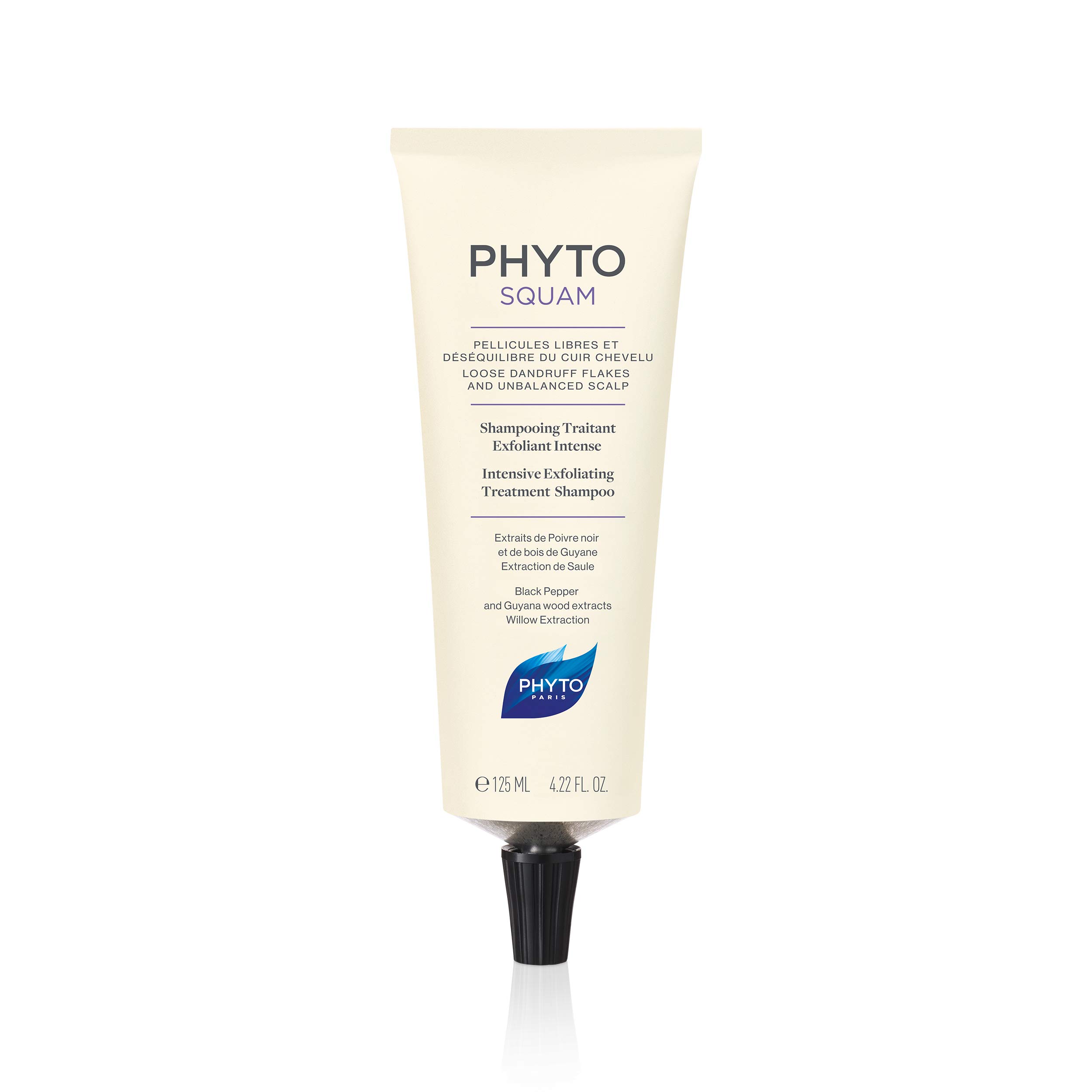 PHYTO Phytosquam Intense Exfoliating Dandruff Treatment Shampoo, 4.22 Fl Oz