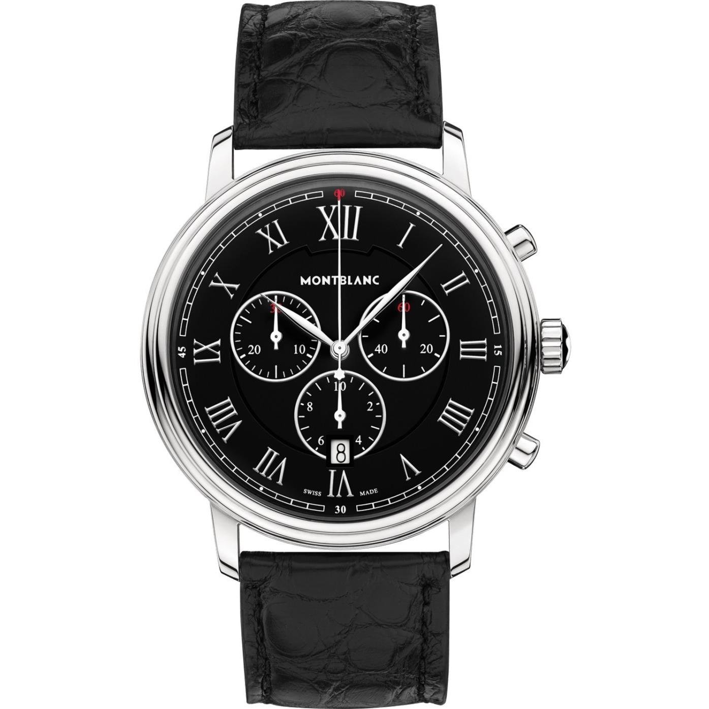 Montblanc Tradition Chronograph Black Dial Men's Watch 117047