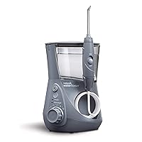 Aquarius Water Flosser Professional For Teeth, Gums, Braces, Dental Care, Electric Power With 10 Settings, 7 Tips For Multiple Users And Needs, ADA Accepted, Gray WP-667CD