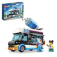 LEGO City 60384 Penguin Frozen Drink Car, Toy Blocks, Present, City Making, Vehicles, Glue, Boys, Girls, Ages 5 and Up