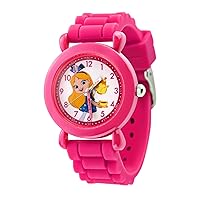 Disney Alice's Wonderland Bakery Kids' Plastic Time Teacher Analog Quartz Silicone Strap Watch