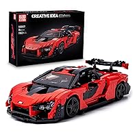 Mould King Super car Sanna MOC Building Blocks and Construction Toy, Collectible Cars Set to Build, 1:12 Scale Sports Car Model Toys for Kids 8+Age and Adults-1182 Pcs