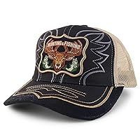 Trendy Apparel Shop Hunting&Fishing Embroidered Trucker Mesh Baseball Cap
