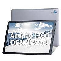 10.1 Inch Tablet, 8GB RAM 128GB ROM 1TB Expand, Android 13 Tablet Octa-core Processor,1280x800 IPS HD Touch Screen Tablet, Dual Camera, Bluetooth, 5000mAh Battery (Gray)