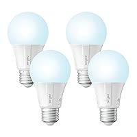 Zigbee Smart Light Bulbs, Smart Hub Required, Works with SmartThings and Echo with built-in Hub, Voice Control with Alexa and Google Home, Daylight 60W Equivalent A19 Alexa Light Bulb, 4 Pack