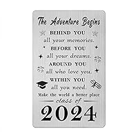 2024 Graduation Card for High College Middle School for Him Her Women Men Girls Boys- Inspiring Grad Graduate Gifts Class of 2024 5th 8th Grade Master Medical Students Male Female