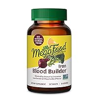 Blood Builder - Iron Supplement Clinically Shown to Increase Iron Levels Without Side Effects - Iron Supplement for Women with Vitamin C, Vitamin B12 and Folic Acid - Vegan - 30 Tabs