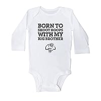 Baffle Basketball Onesie Baby/BORN TO SHOOT HOOPS WITH MY BIG BROTHER