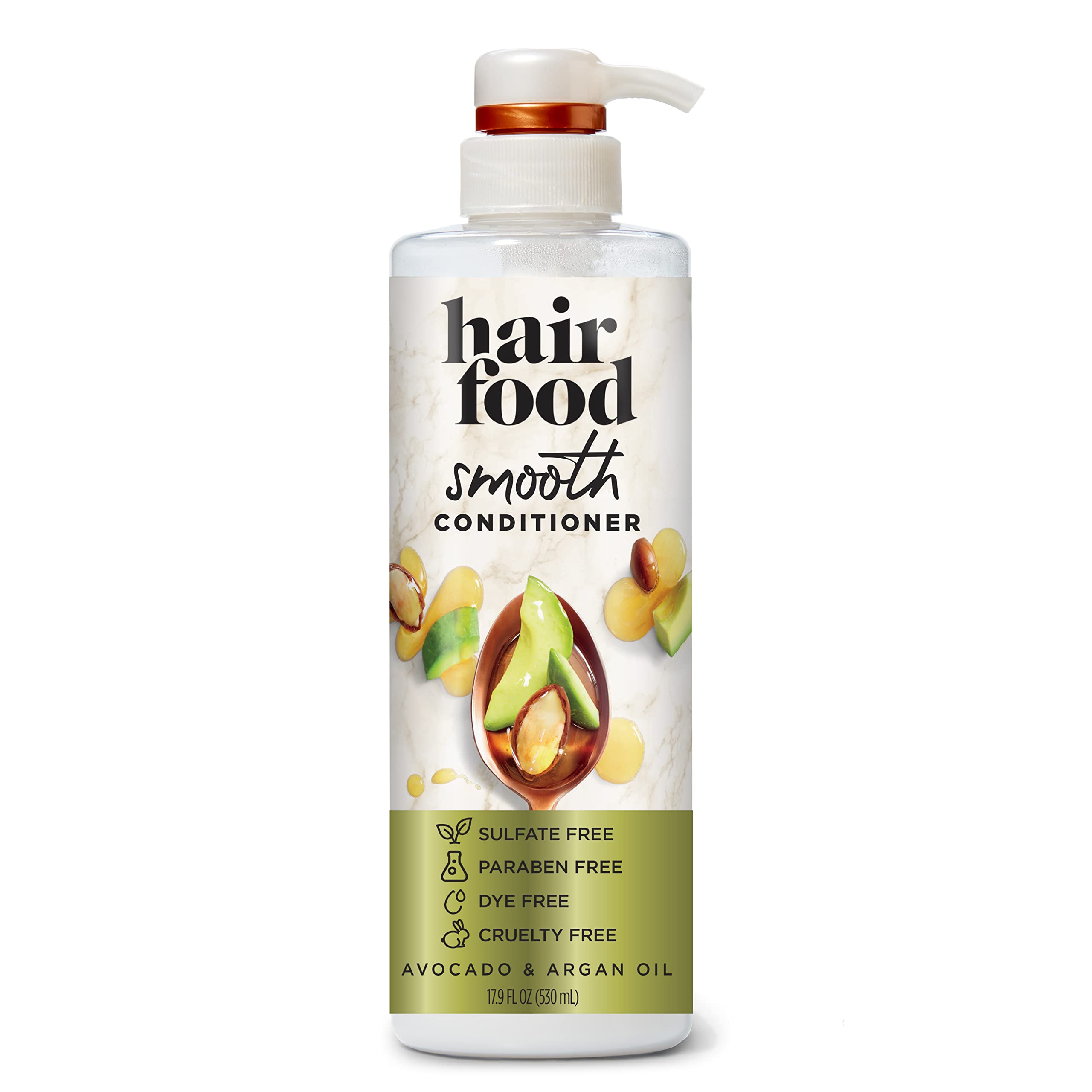 Hair Food Avocado & Argan Oil Sulfate Free Conditioner, 17.9 fl oz, Dye Free Smoothing