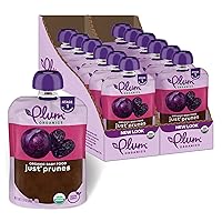 Plum Organics | Stage 1 | Organic Baby Food Meals [4+ Months] | Just Prunes | 3.5 Ounce Pouch (Pack Of 12) Packaging May Vary
