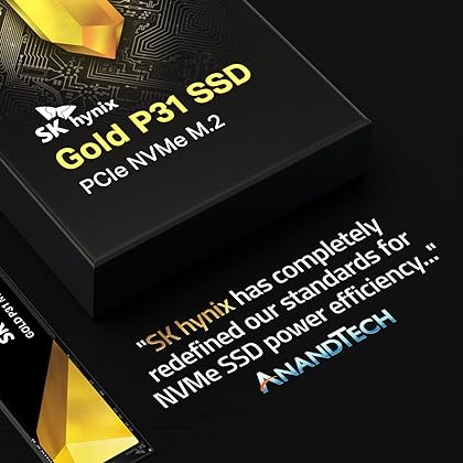 SK hynix Gold P31 1TB PCIe NVMe Gen3 M.2 2280 Internal SSD, Up to 3500MB/S, Compact M.2 SSD Form Factor SSD, Internal Solid State Drive with 128-Layer NAND Flash