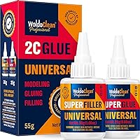 Super Glue for All Purpose with Powder to Filling Gaps - 2-Components Superglue for Filling Gaps, bonding & reinforcing