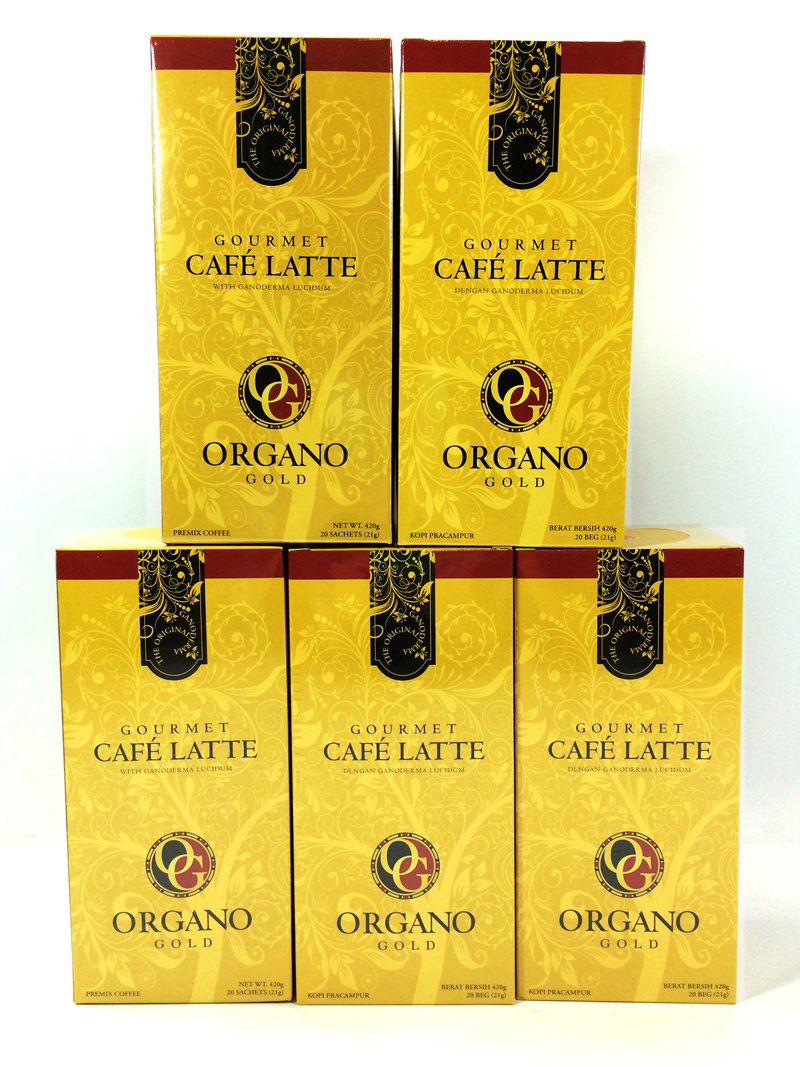 Organo Gold 5 Boxes Cafe Latte 5 Sachets Gano Excel 3 In 1