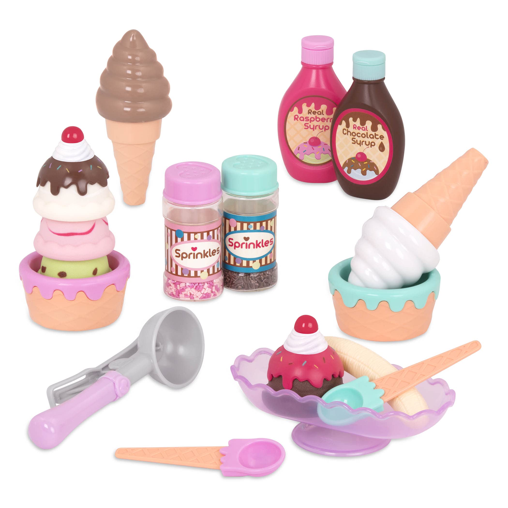 Battat – Toy Food – Ice Cream Set – Kitchen Accessories For Kids – Pretend Play – Ages 3 Years Old & Up – Sweet Treats Ice Cream Parlour