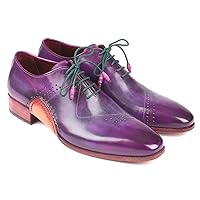 Paul Parkman Opanka Construction Purple Hand-Painted Oxfords (ID#OPK66KD)