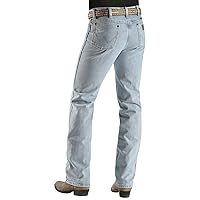 Wrangler Men's Cowboy Cut Slim Fit Jean, Gold Buckle Bleach, 27W x 34L