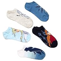 Disney Frozen Women's 5 Pack No Show Socks