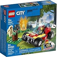 LEGO City Forest Fire 60247 Firefighter Toy, Cool Building Toy for Kids (84 Pieces)