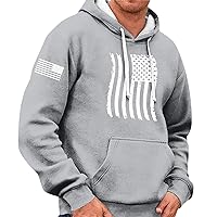 Graphic Hoodies for Men Long Sleeve American Flag Graphic Drawstring Hooded Pullover Sweatshirts Fall Fashion Hoody