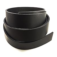 Black Latigo Leather Strip 1 & 1/2