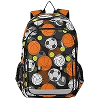 ALAZA Basketball Soccer Sports Ball Backpack Bookbag Laptop Notebook Bag Casual Travel Trip Daypack for Women Men Fits 15.6 Laptop