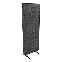 Stand Up Desk Store ReFocus Raw Freestanding Acoustic Desk Divider Privacy Panel to Reduce Noise and Visual Distractions (Anthracite Gray, 23.6