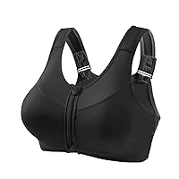 5-Pack/3-Pack Women's Sports Bra Fitness Running Shockproof Yoga Tank Top Front Zipper Wireless Comfort Workout Sports Bra