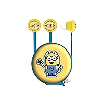 Lexibook Universal Despicable Me Minions Stereo Headphones, Ear-Tips Included, 3.5mm Jack, mic Integrated, Blue/Yellow, HP008DES