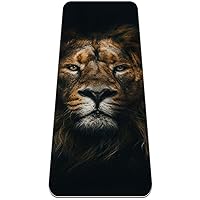 Beautiful Lion in Dark Yoga Mat-6mm Eco Friendly Rubber Health&Fitness Slip-Resistant Mat for All Types of Exercise, Yoga, and Pilates (72
