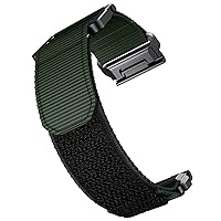 for Garmin Watch Bands Compatible Fenix 7X 6X Pro GPS 5X 3HR Descent Mk1 Mk2 Titanic Velcro Strap 26mm Quick Release Nylon Canvas Strap (Color : Army Green, Size : Fenix 6X Sapphire GPS)
