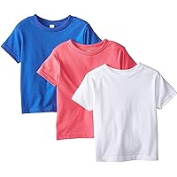 Apparel Girls' and Toddlers 3-Pack Short Sleeve Cotton T-Shirt: 2-7Yrs