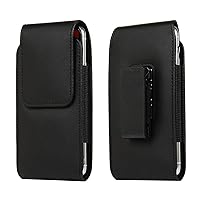 Mens Leather Belt Clip Pouch Holster Compatible with iPhone 12 Pro Max,11 Pro Max,Xs Max, 8 Plus,7 Plus,6 Plus, 6s Plus Phone Pouch Case,Magnetic Flap,Waist Pack