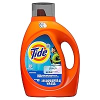 Tide Plus Febreze Sport Odor Defense HE Turbo Clean Liquid Laundry Detergent, 84 fl oz, 54 loads
