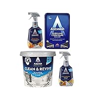 Astonish Specialist Kitchen Essentials Bundles - Includes Multi Surface Cleaner 750ml, Oven & Cookware Cleaning Paste 150g, Clean & Revive Foaming Powder 350g & Extra Strength Grease Lifter 750ml