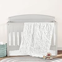Ravello Pintuck Embellished Soft Baby/Toddler 3 Piece Bedding Set, 50